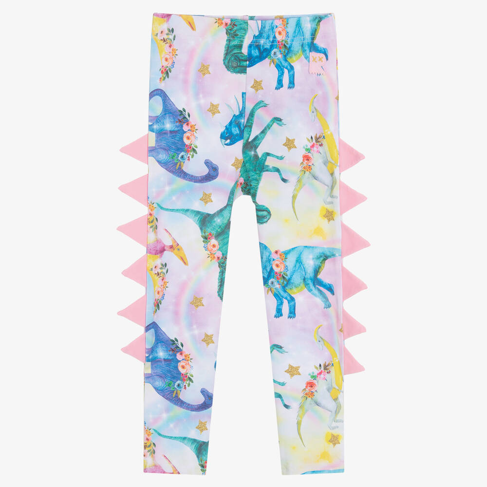 Rock Your Baby - Rosa Dinosaur Parade Leggings | Childrensalon