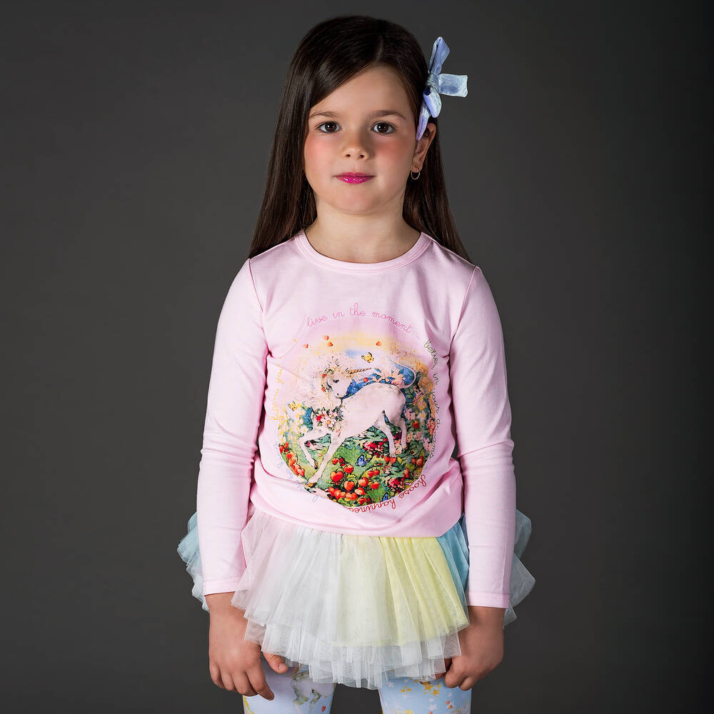 Rock Your Baby-Розовый топ из хлопкового джерси для девочек | Childrensalon Outlet