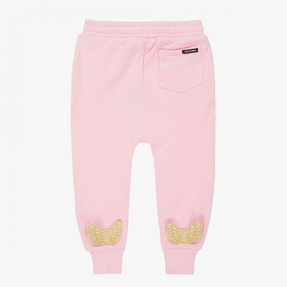 Rock Your Baby-Girls Pink Cotton Joggers | Childrensalon Outlet