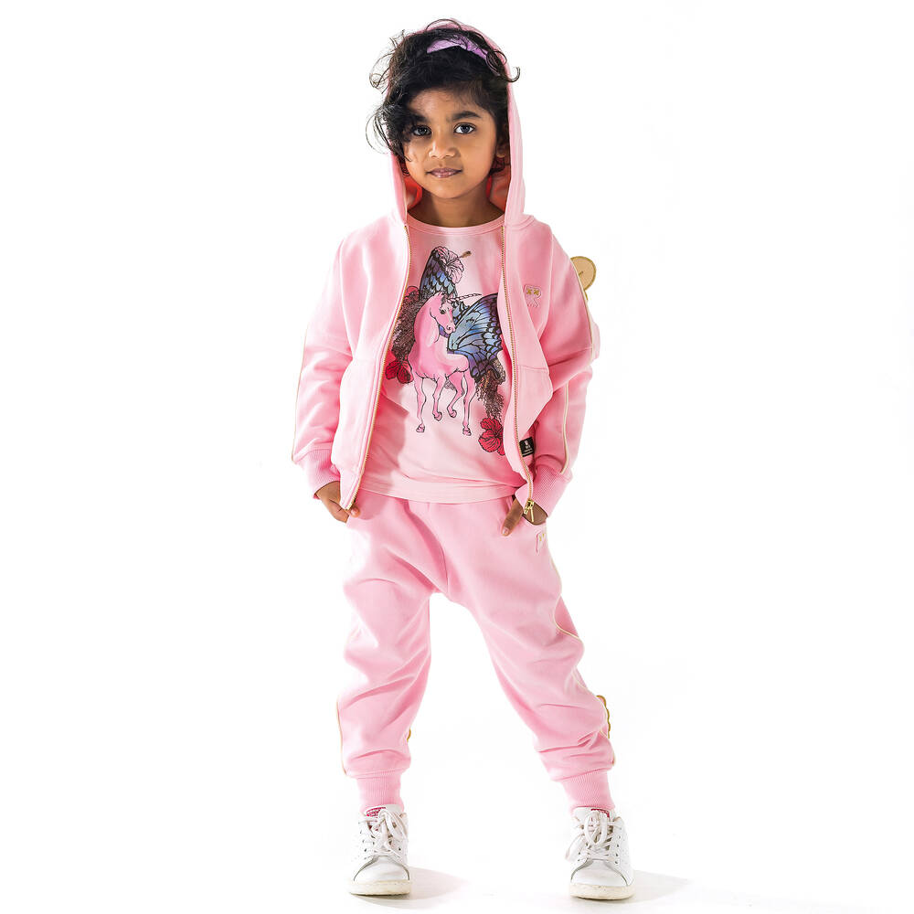 Rock Your Baby-Girls Pink Cotton Joggers | Childrensalon Outlet