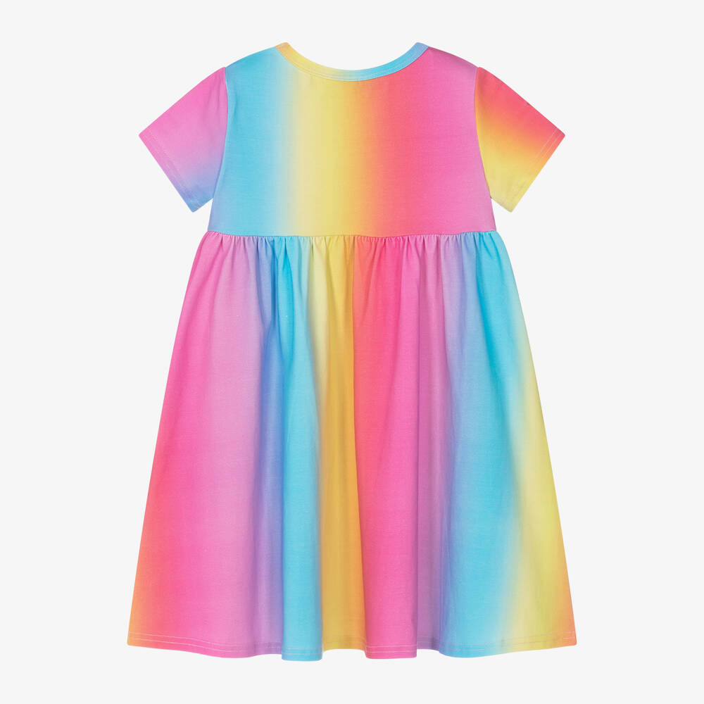 Rock Your Baby-Girls Pink Cotton Rainbow Dress | Childrensalon Outlet
