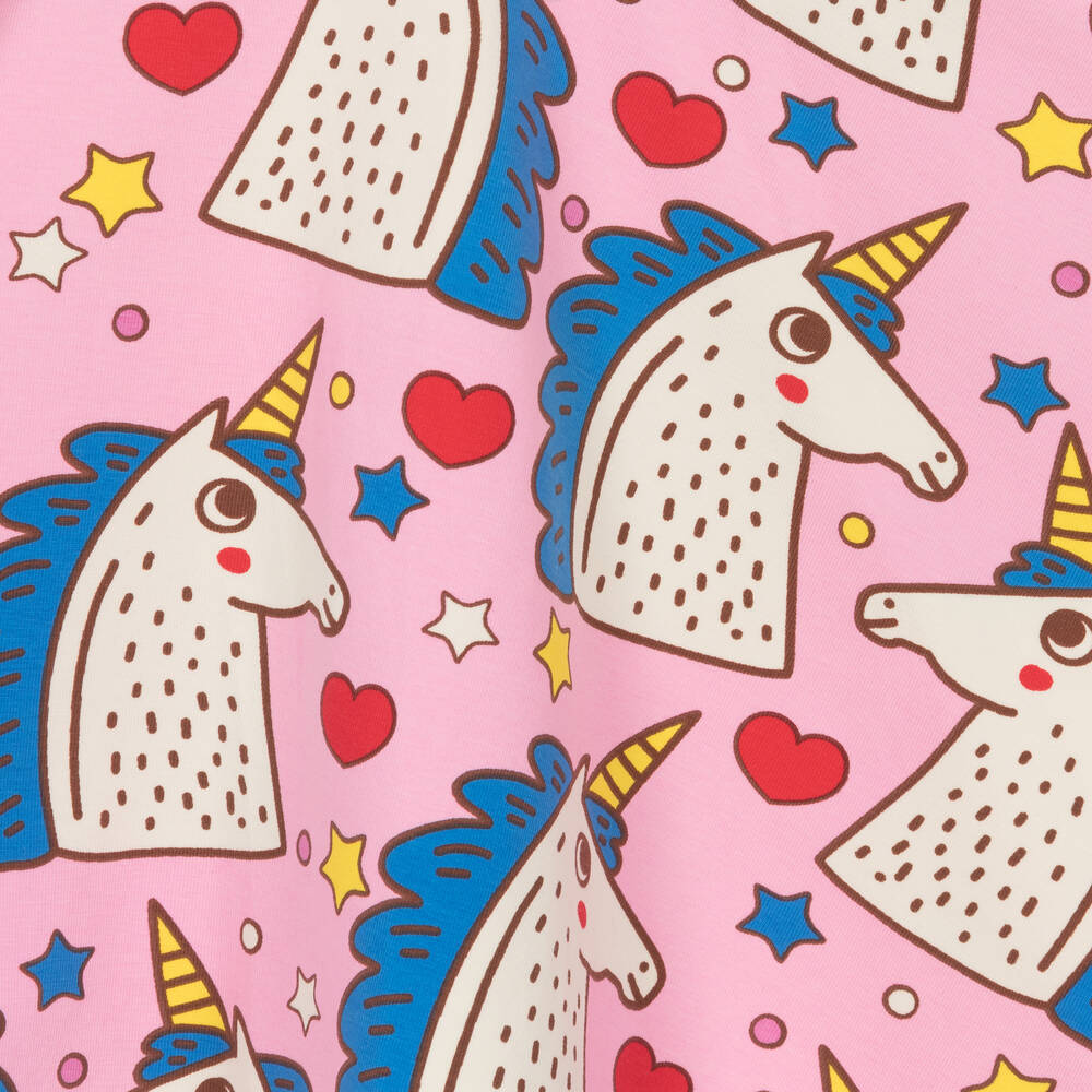 Rock Your Baby-Розовое хлопковое платье с единорогами | Childrensalon Outlet