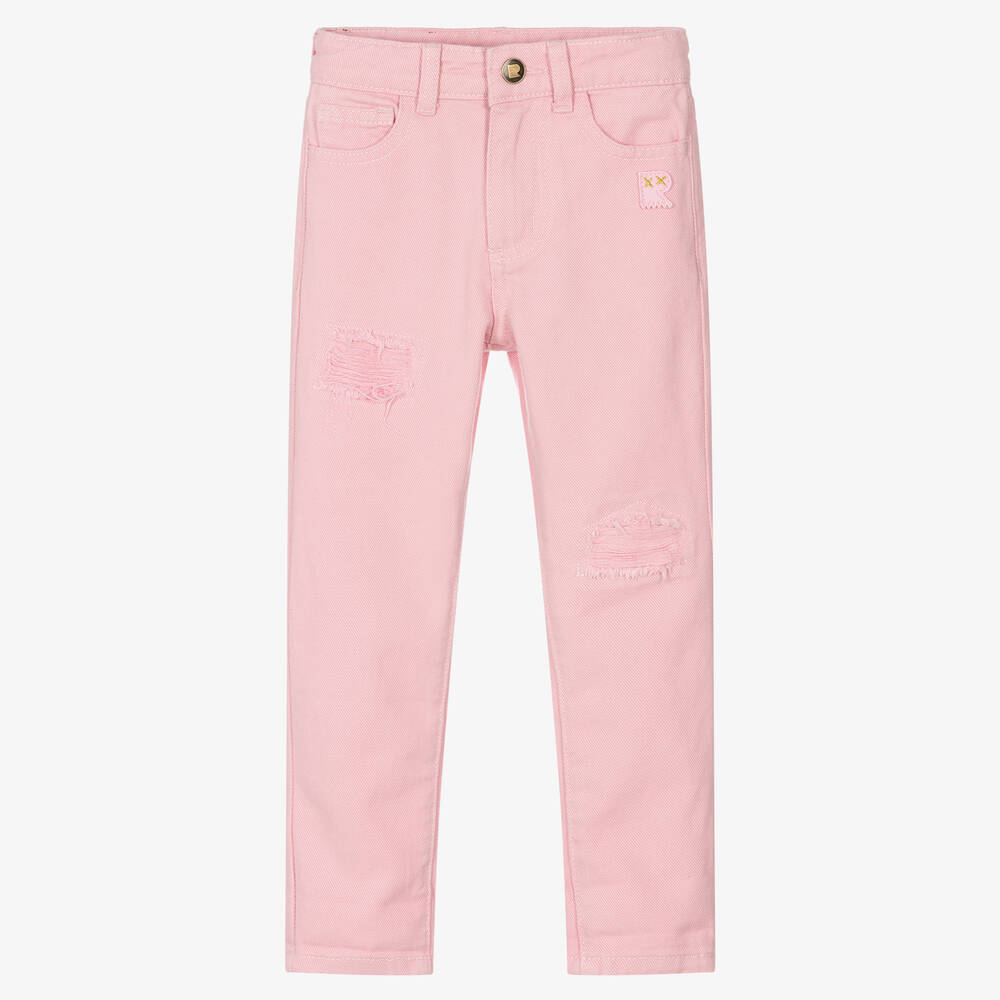 Rock Your Baby - Girls Pink Distressed Jeans | Childrensalon