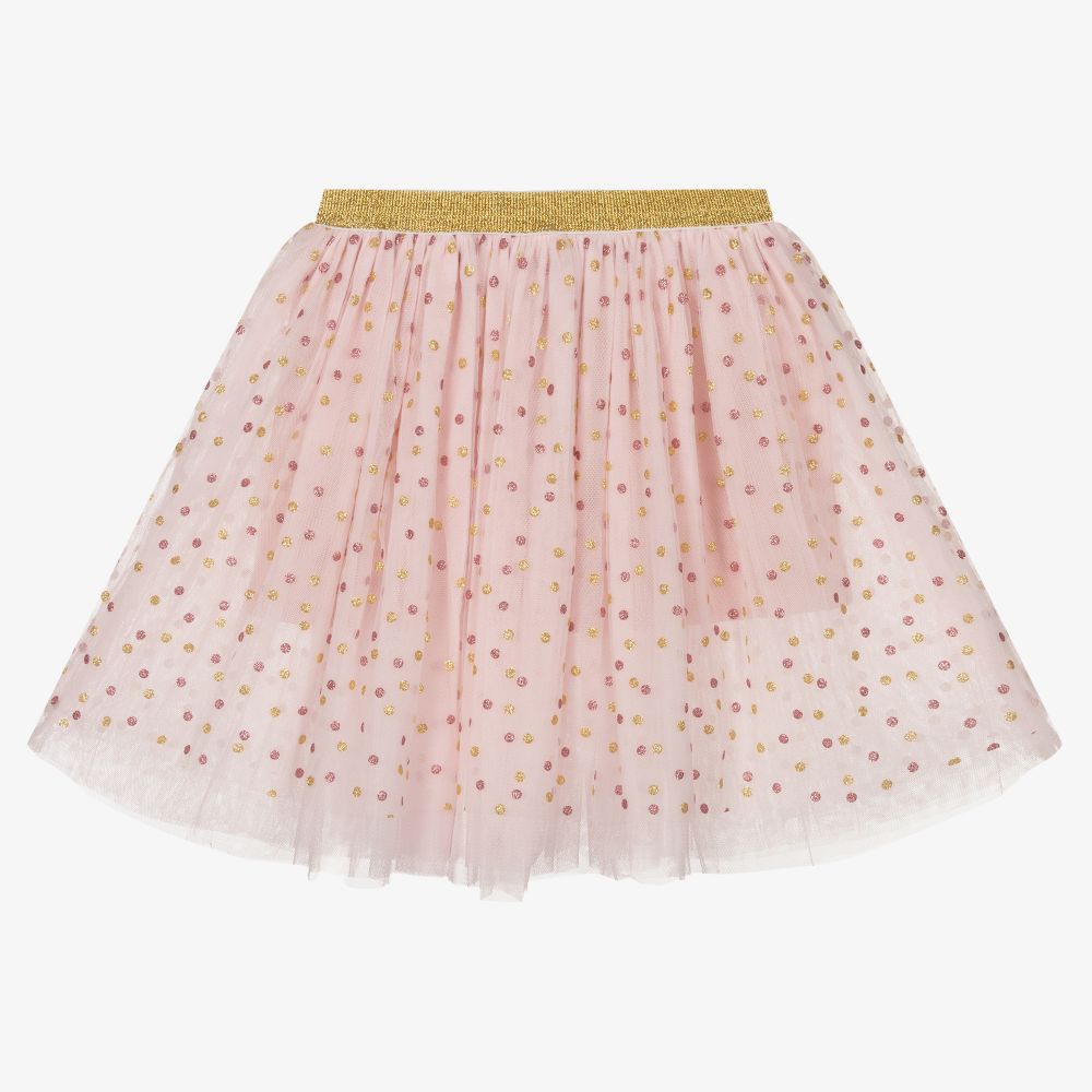 Rock Your Baby - Girls Pink Dot Tulle Skirt | Childrensalon