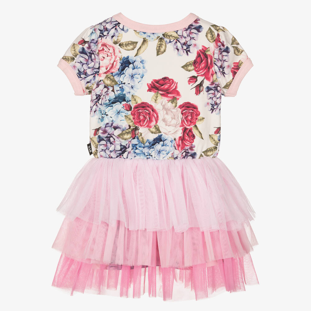 Rock Your Baby-Girls Pink Floral Tulle Dress | Childrensalon Outlet