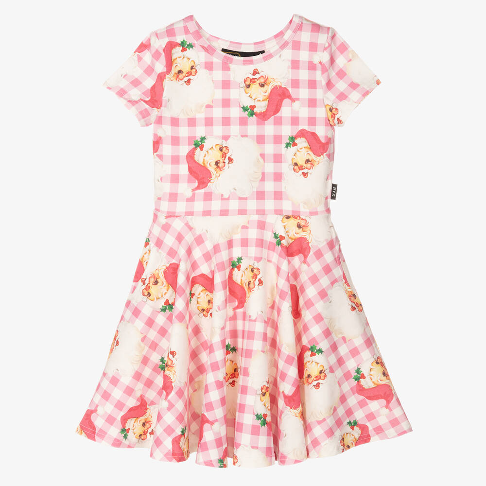 Rock Your Baby - Girls Pink Gingham Cotton Dress | Childrensalon