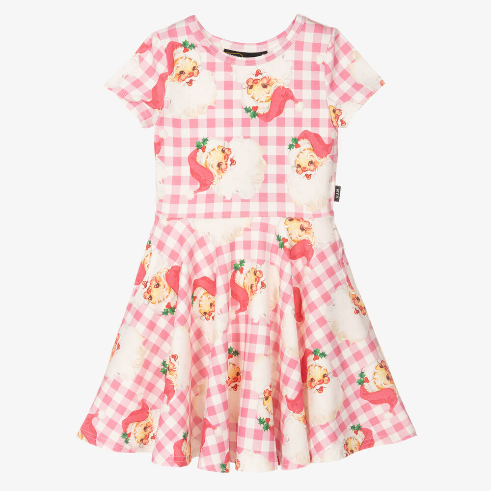 Rock Your Baby - Robe rose vichy en coton fille | Childrensalon