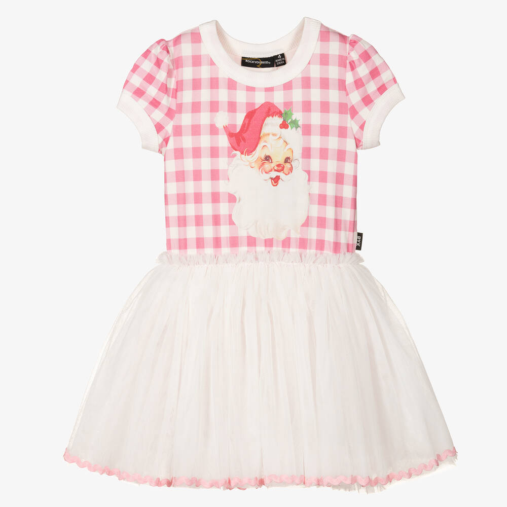 Rock Your Baby - Girls Pink Gingham Tutu Dress | Childrensalon