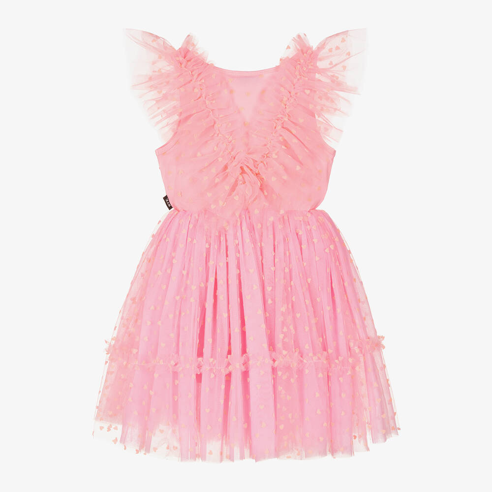 Rock Your Baby-Girls Pink Heart Tulle Dress | Childrensalon Outlet