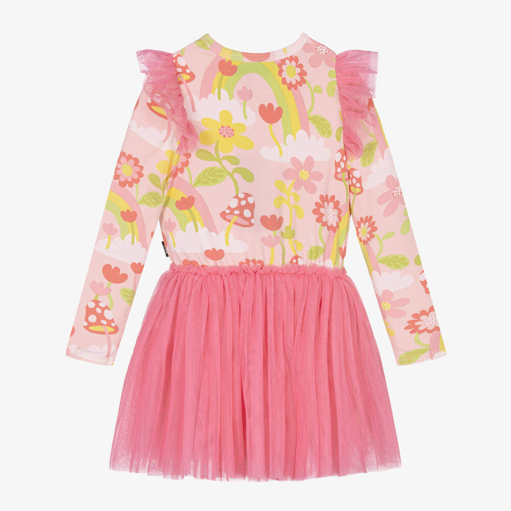 Rock Your Baby-Girls Pink Jersey Dress with Tulle Skirt | Childrensalon Outlet