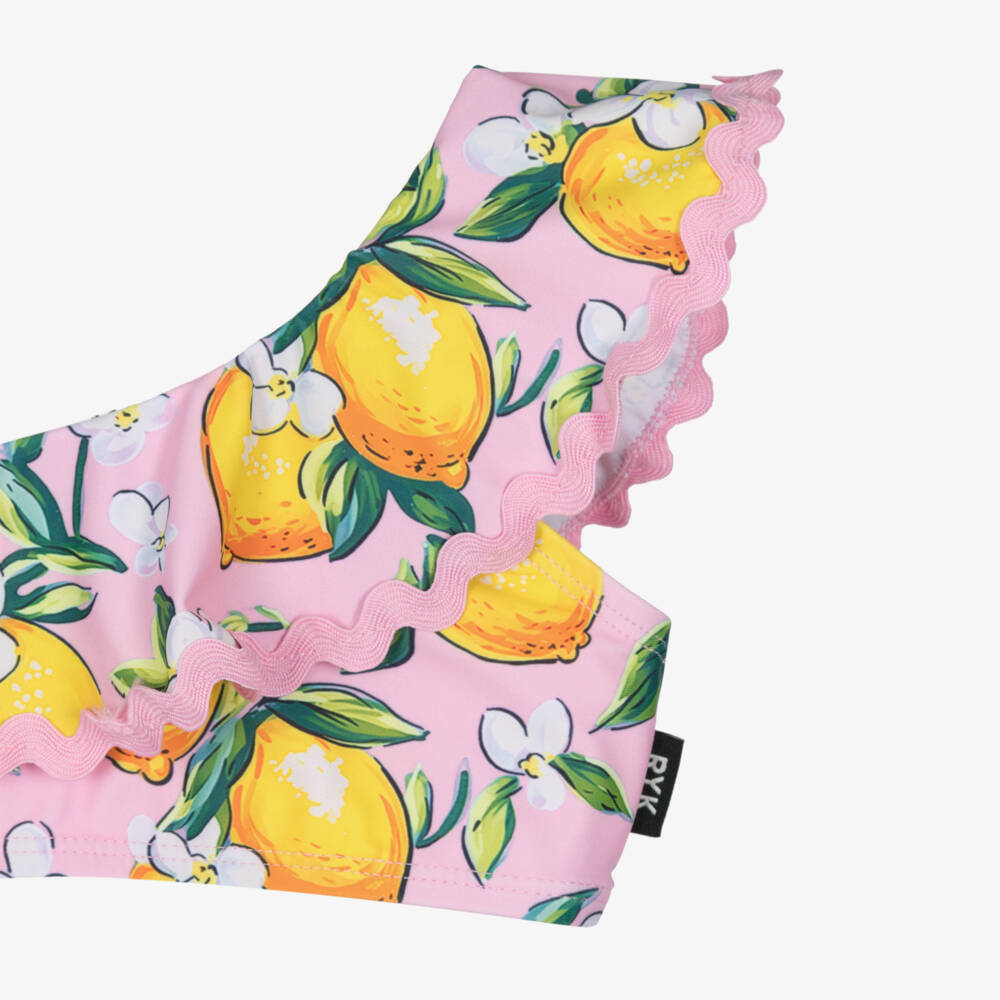 Rock Your Baby-Girls Pink Lemon Resort Ruffle Bikini | Childrensalon Outlet