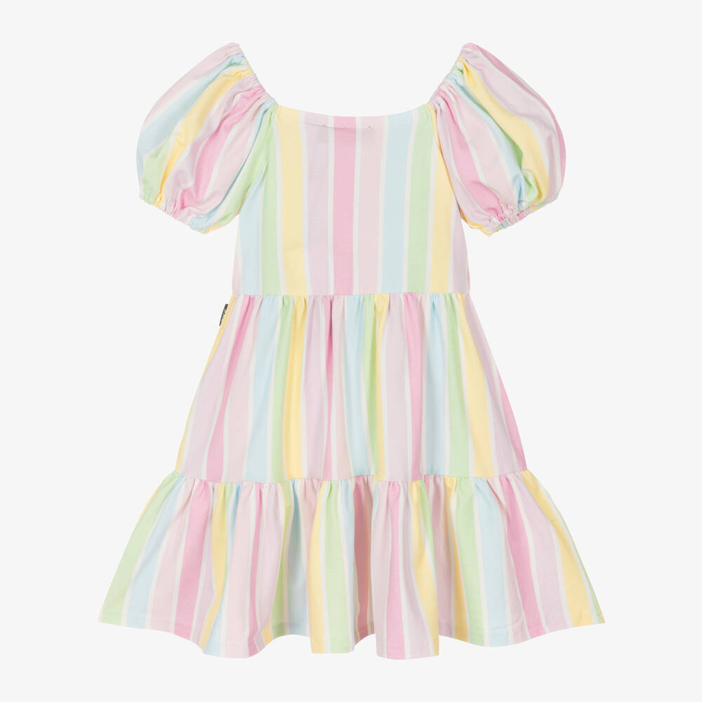 Rock Your Baby-Girls Pink & Pastel Stripe Cotton Dress | Childrensalon Outlet