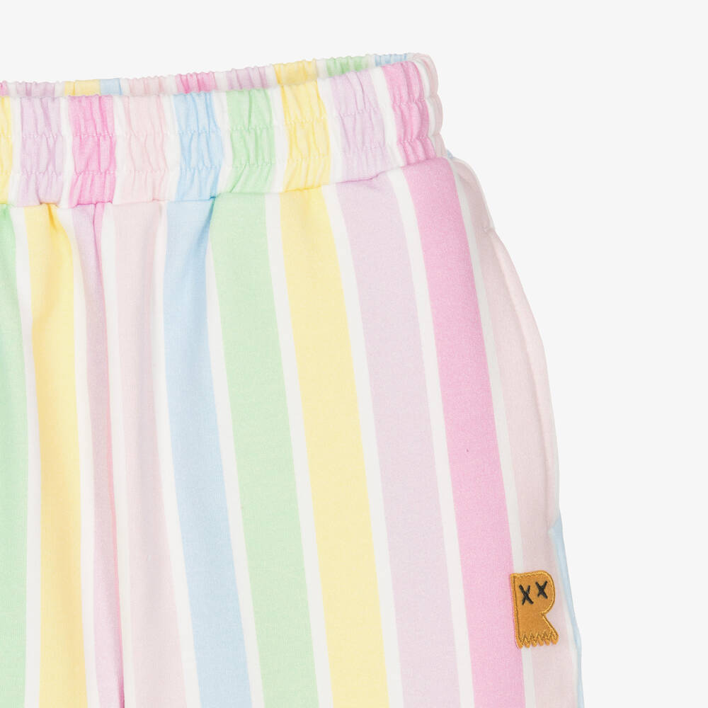 Rock Your Baby-Girls Pink & Pastel Stripe Cotton Joggers | Childrensalon Outlet