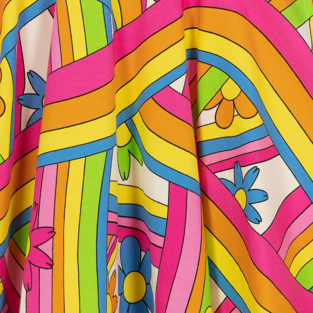 Rock Your Baby-Розовое хлопковое платье с радугами | Childrensalon Outlet