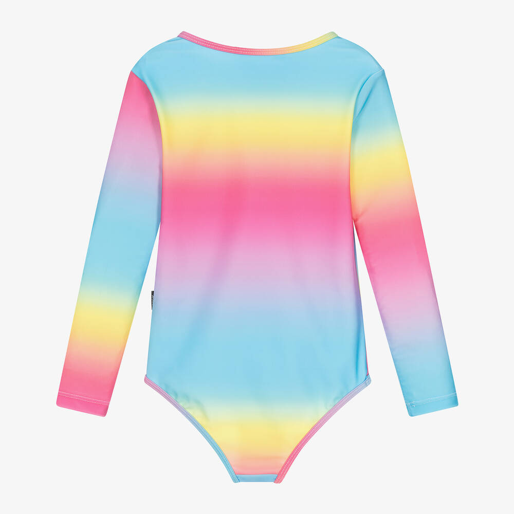 Rock Your Baby-مايّو لون زهري بألوان قوس قزح للبنات (UPF50+) | Childrensalon Outlet