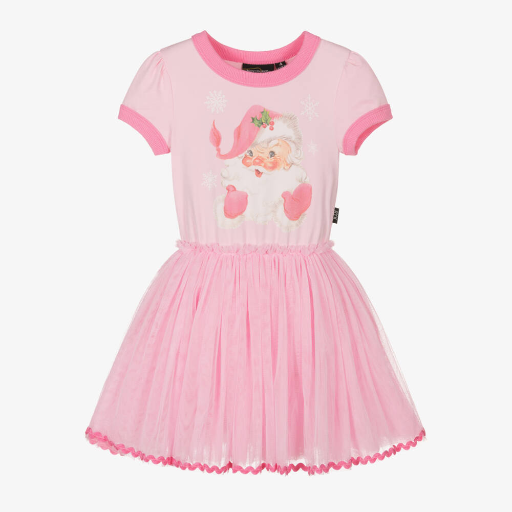 Rock Your Baby-Girls Pink Santa Tulle Dress | Childrensalon Outlet