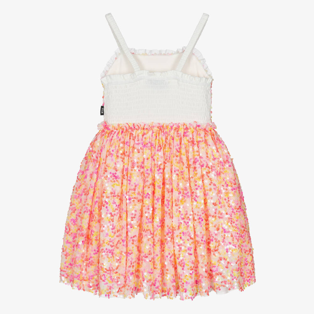 Rock Your Baby-Girls Pink Sequin Embellished Tulle Dress | Childrensalon Outlet