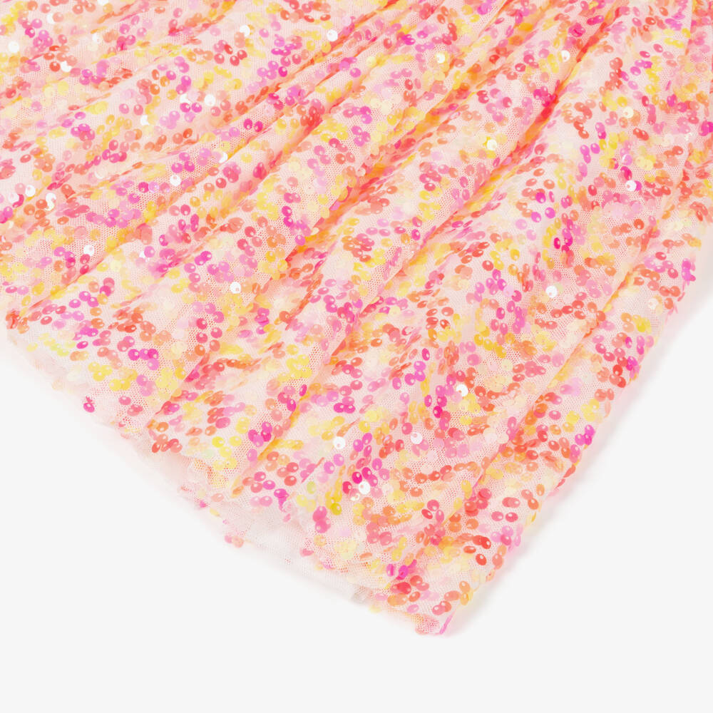 Rock Your Baby-Girls Pink Sequin Embellished Tulle Dress | Childrensalon Outlet