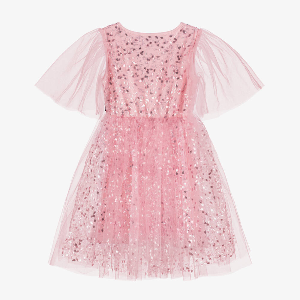 Rock Your Baby-Girls Pink Sequinned Tulle Dress | Childrensalon Outlet