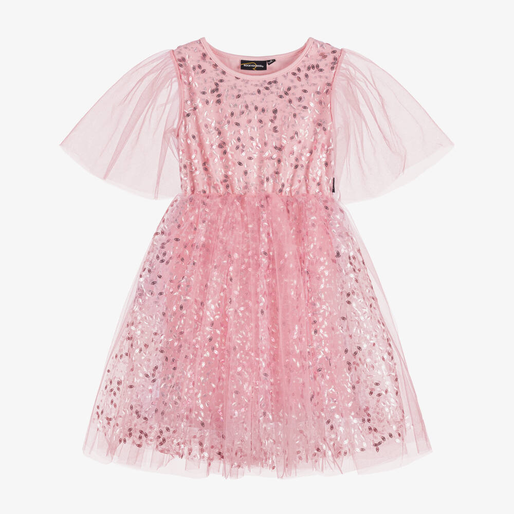 Rock Your Baby-Girls Pink Sequinned Tulle Dress | Childrensalon Outlet