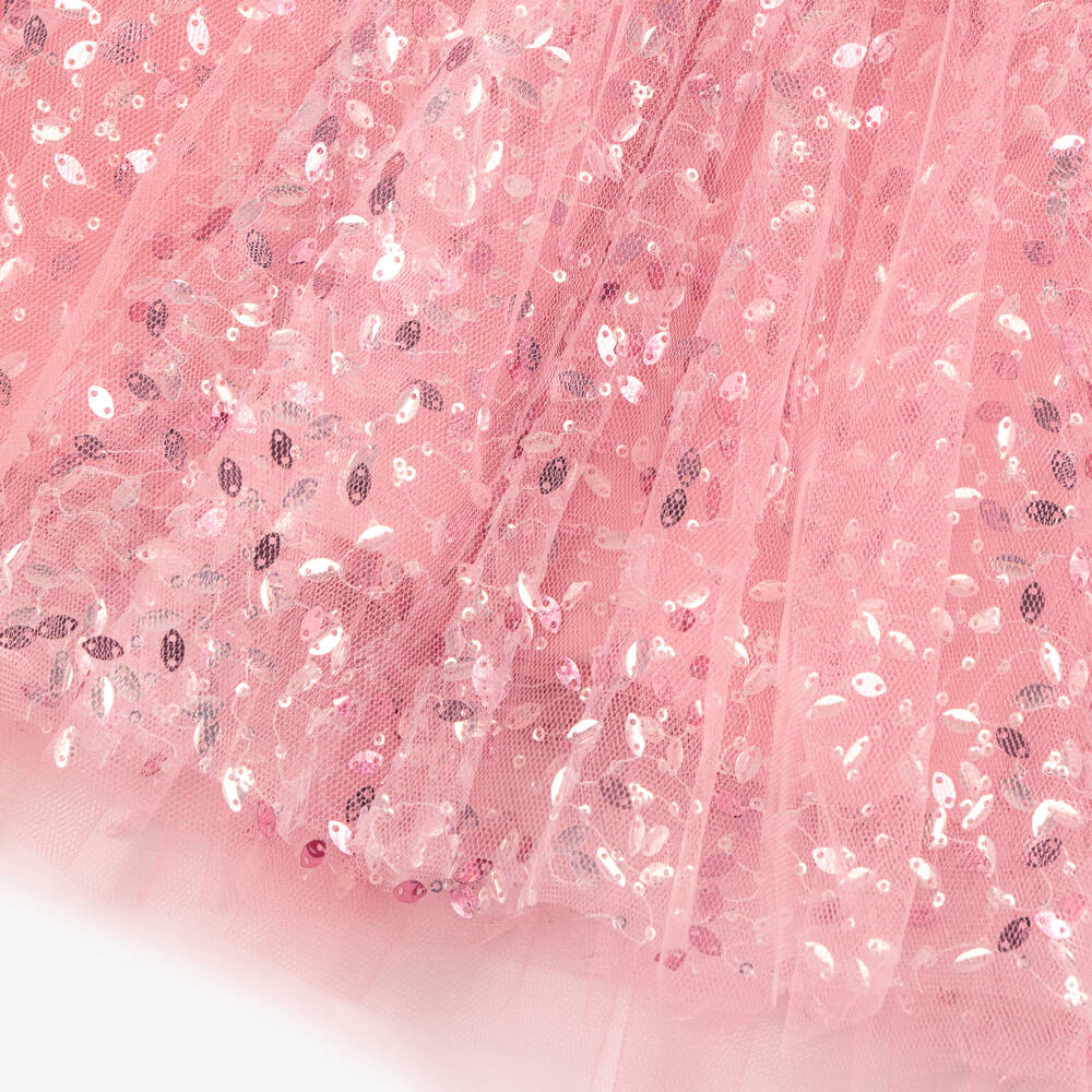 Rock Your Baby-Girls Pink Sequinned Tulle Dress | Childrensalon Outlet