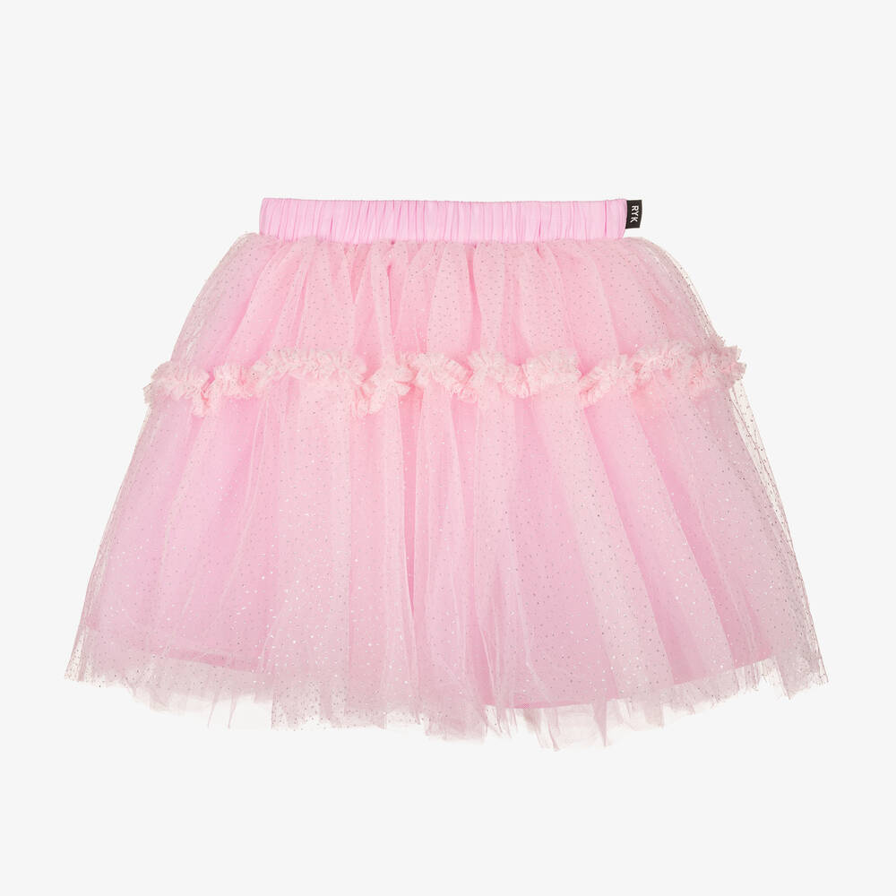 Rock Your Baby - Girls Pink Sparkly Tulle Skirt | Childrensalon