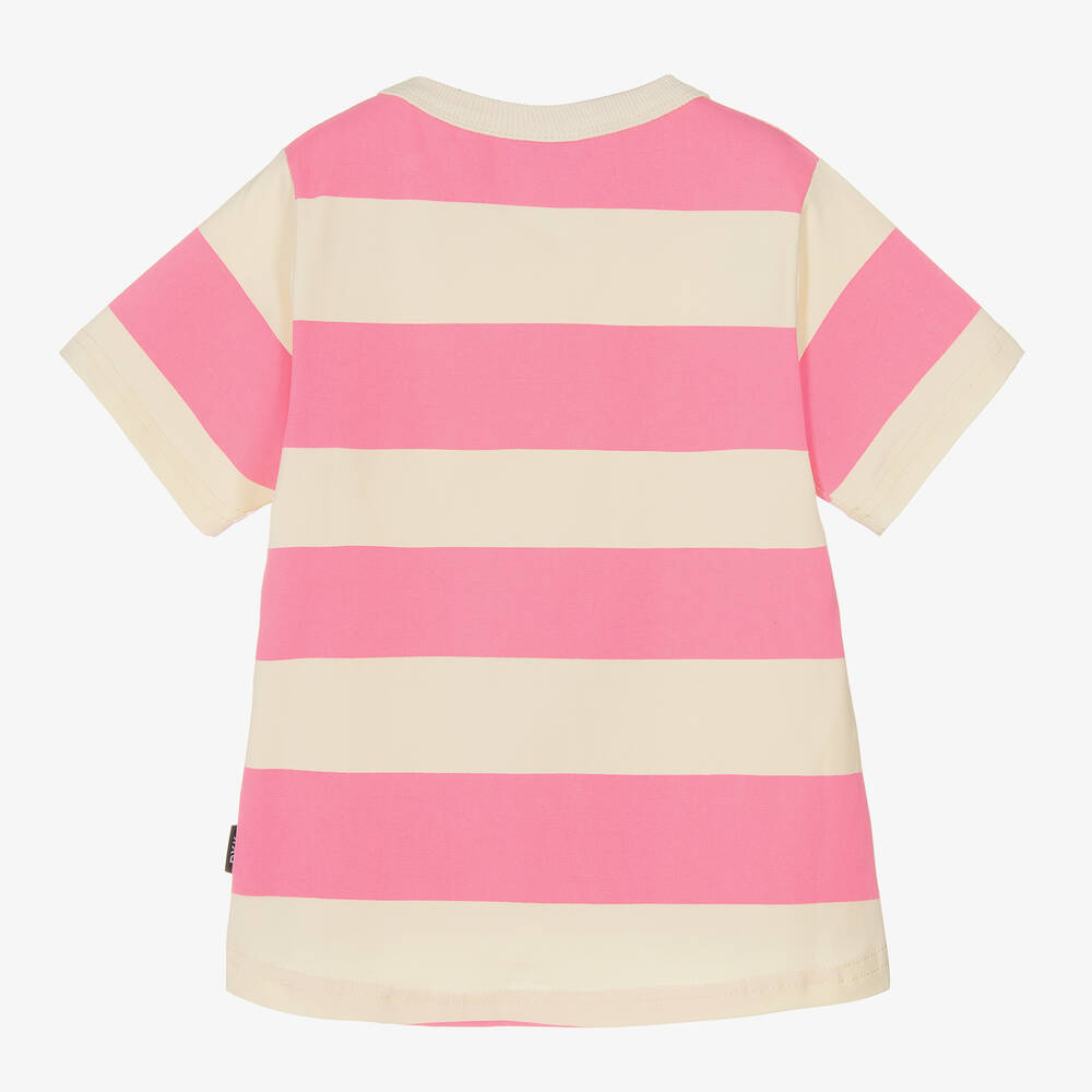 Rock Your Baby-Girls Pink Striped Flower T-Shirt | Childrensalon Outlet