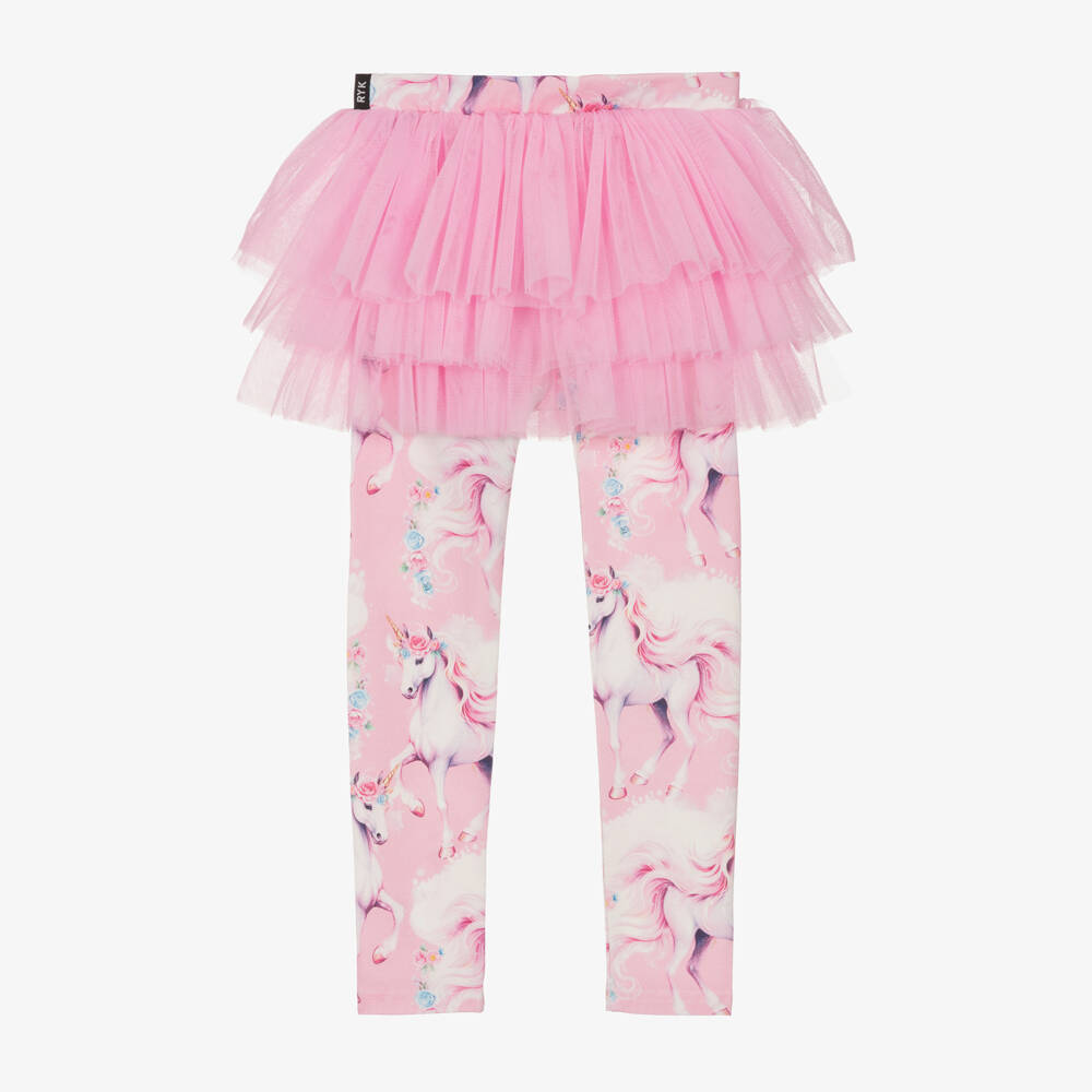 Rock Your Baby-Girls Pink Unicorn Tulle Leggings | Childrensalon Outlet