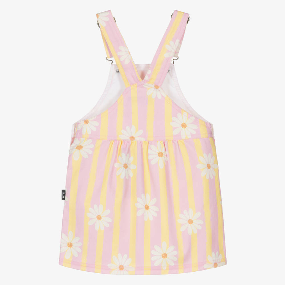 Rock Your Baby-Girls Pink & Yellow Striped Pinafore Dress | Childrensalon Outlet