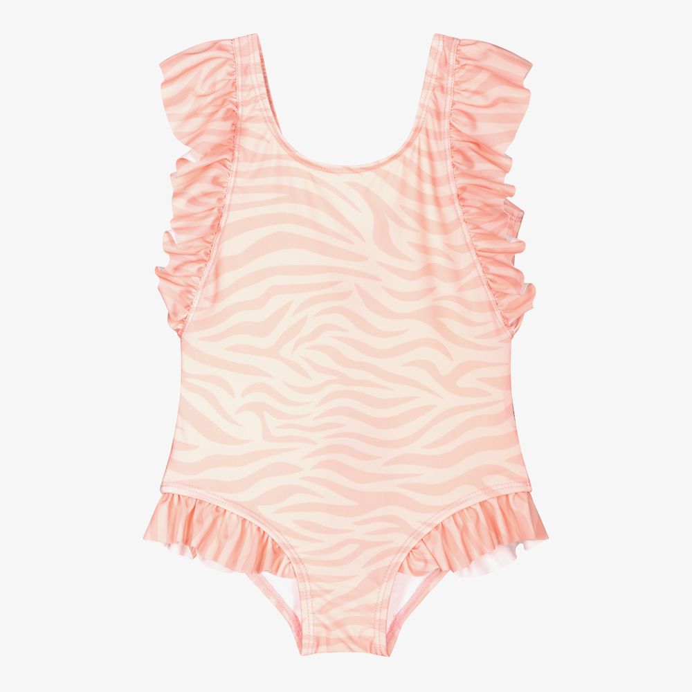 Rock Your Baby - Maillot de bain zébré rose Fille | Childrensalon