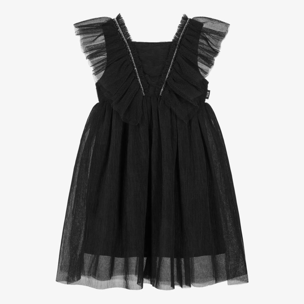 Rock Your Baby-Girls Pleated Ebony Tulle Gown | Childrensalon Outlet