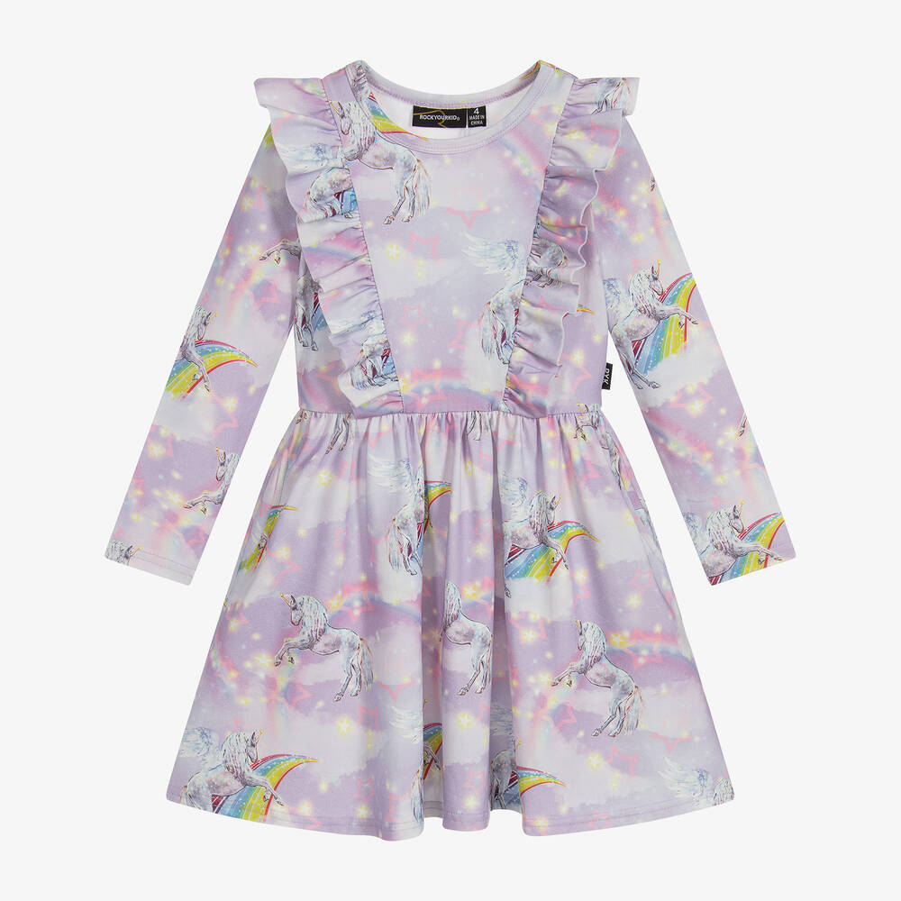 Rock Your Baby - Фиолетовое платье из джерси для девочек | Childrensalon