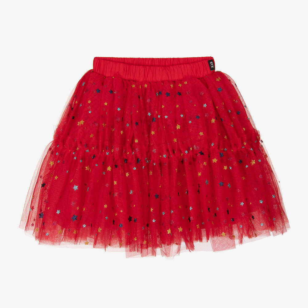 Rock Your Baby - Girls Red Celebration Tulle Skirt | Childrensalon