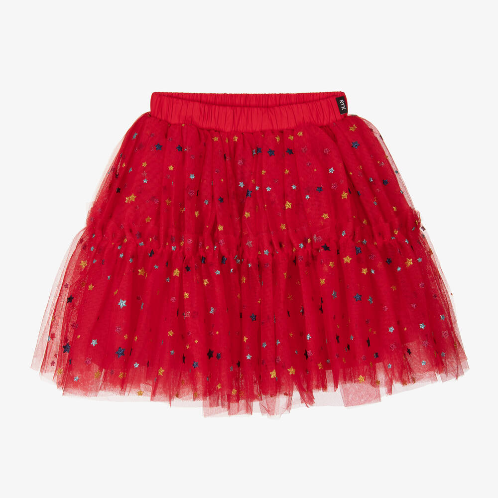 Childrens red tulle skirt shop