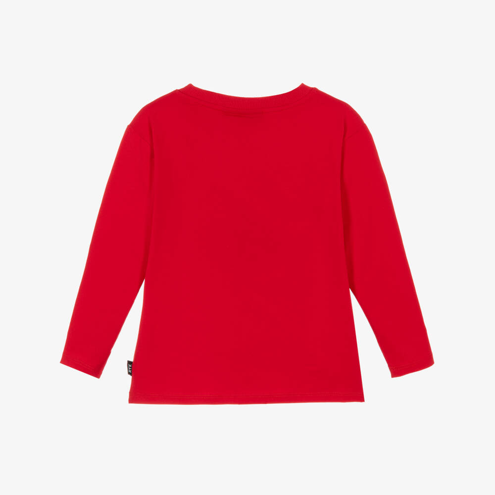 Rock Your Baby-Girls Red Cotton Top with Sequin Bow | Childrensalon Outlet