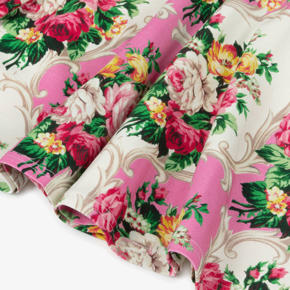 Rock Your Baby-Girls Rose-Tinted Cotton Floral Dress | Childrensalon Outlet