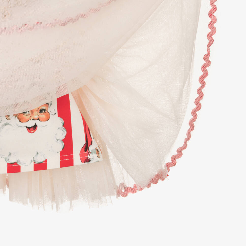 روك يور بيبي-فستان تول بطبعة إحتفالية لون أحمر | Childrensalon Outlet