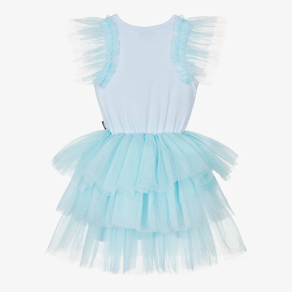 Rock Your Baby-فستان بطبعة يونيكورن تول لون أزرق | Childrensalon Outlet