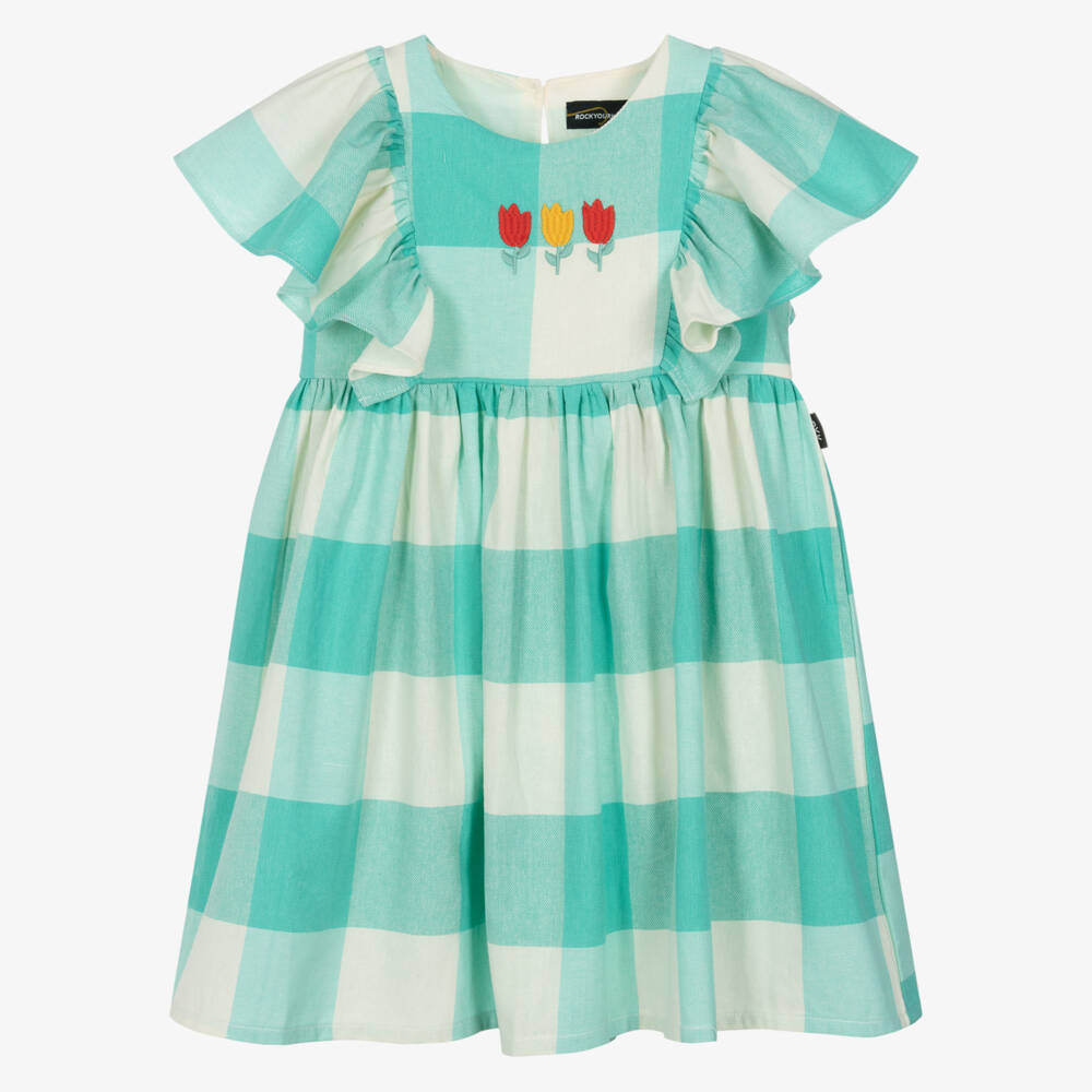 Rock Your Baby-Весеннее зеленое платье с цветочным узором для девочек | Childrensalon Outlet