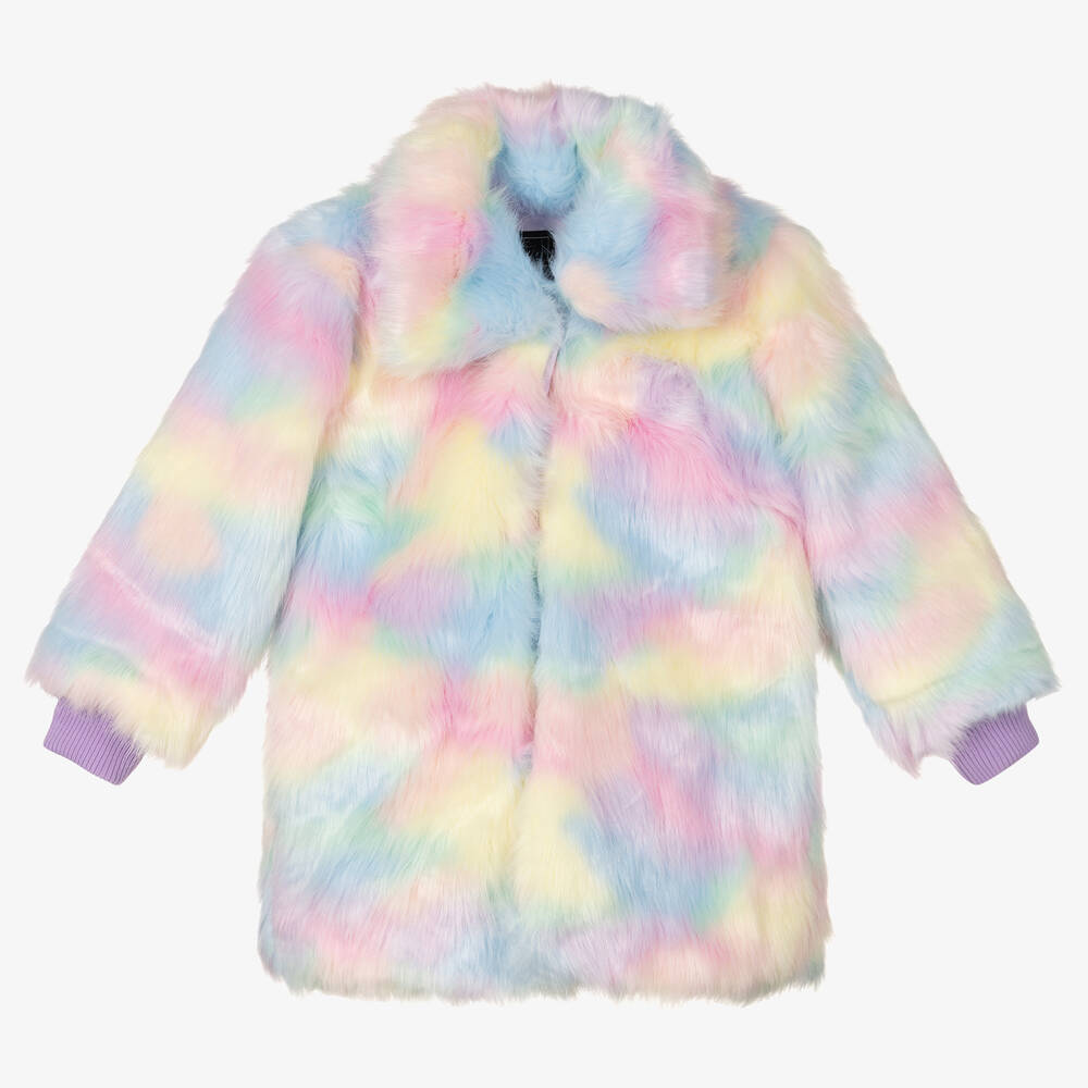 Rock Your Baby - Girls Unicorn Faux Fur Coat | Childrensalon