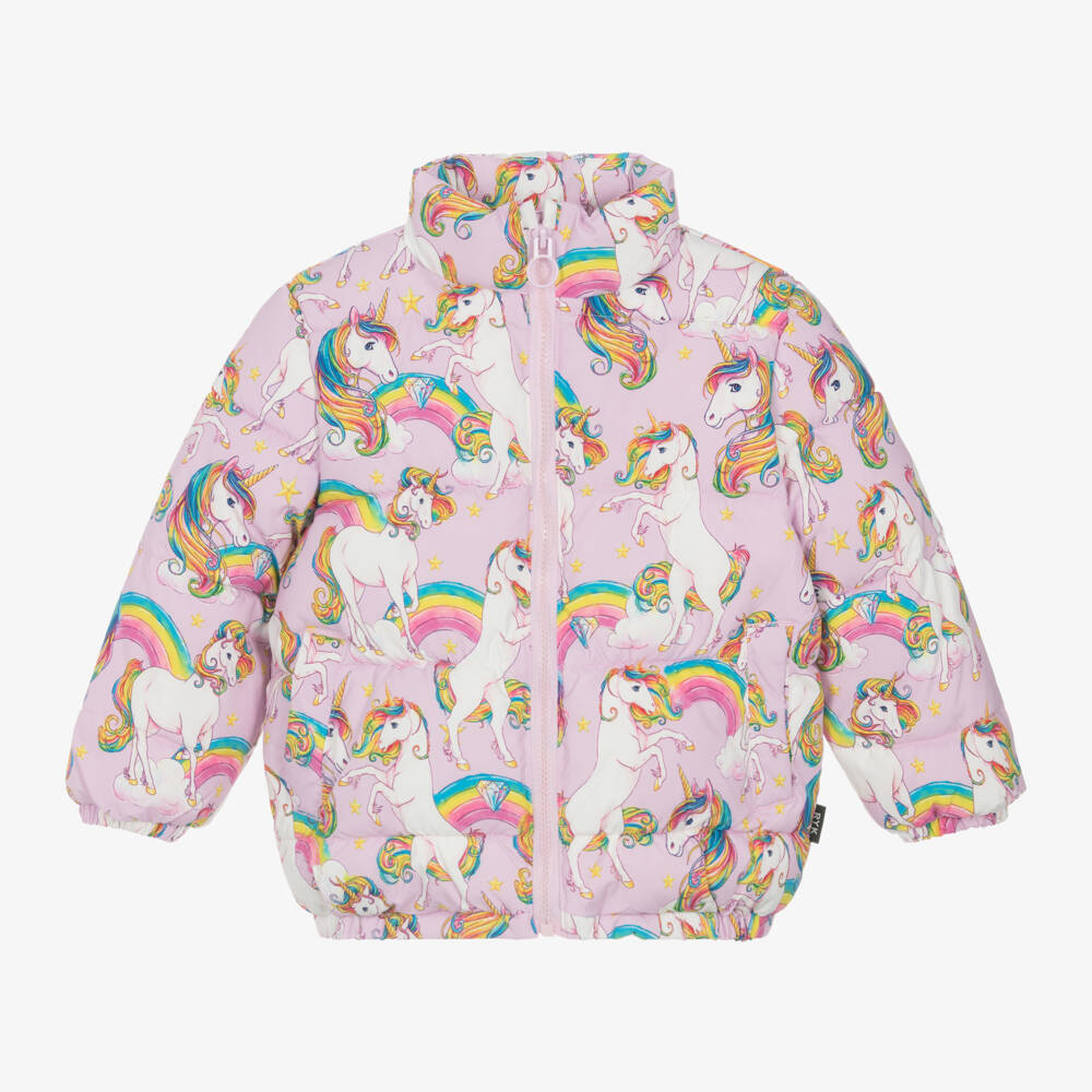 Rock Your Baby-Girls Unicorn Print Puffer Coat | Childrensalon Outlet