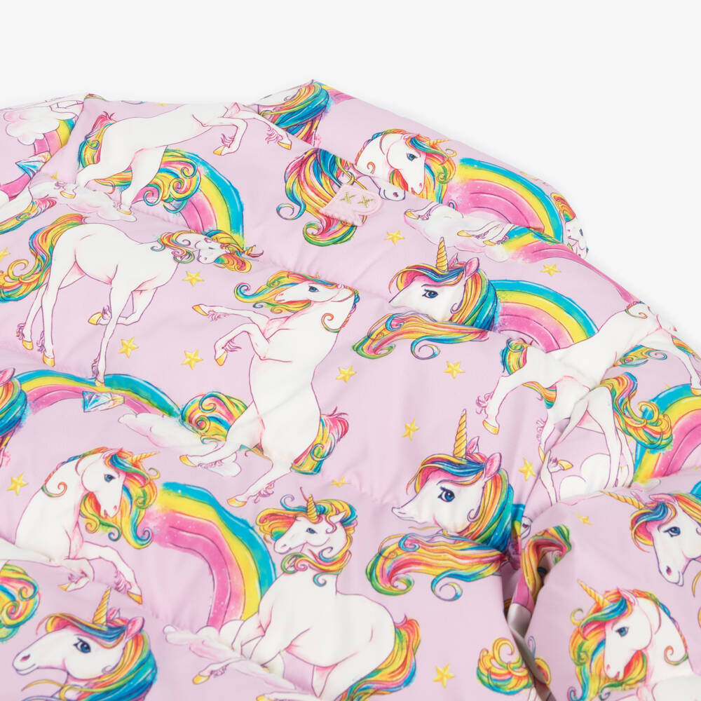 Rock Your Baby-Girls Unicorn Print Puffer Coat | Childrensalon Outlet