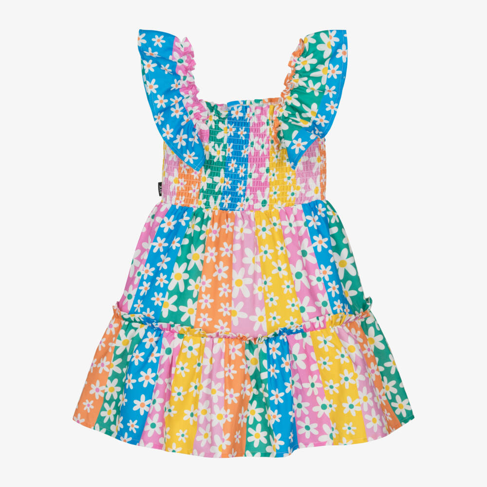 Rock Your Baby-Girls Vibrant Floral Cotton Dress | Childrensalon Outlet