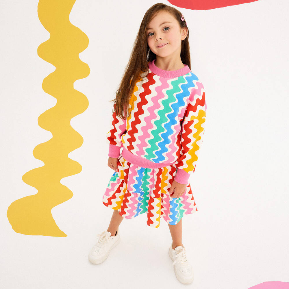 Rock Your Baby-Girls Vibrant Wavy Cotton Skirt | Childrensalon Outlet