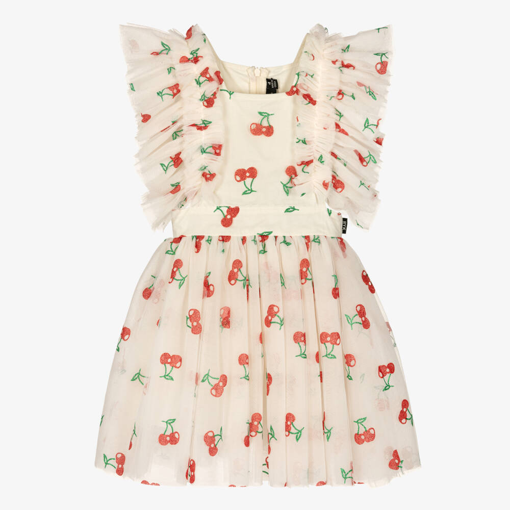 Rock Your Baby-Платье кремовое с вишнями для девочек | Childrensalon Outlet