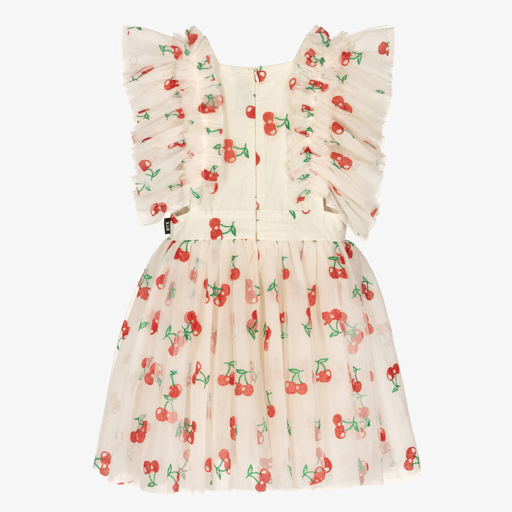 Rock Your Baby-فستان كريمي ساحر للبنات مزين بالكرز | Childrensalon Outlet