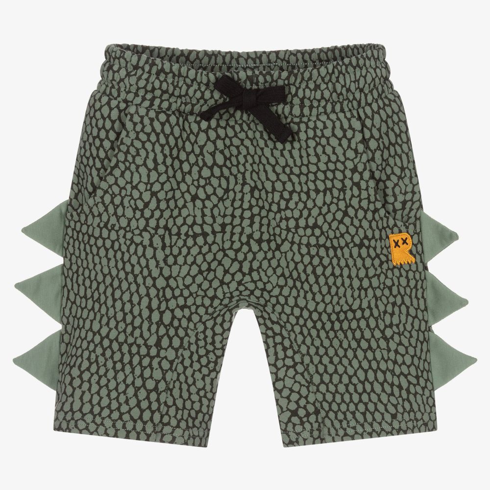 Rock Your Baby - Grüne Shorts mit Dino-Schuppen | Childrensalon