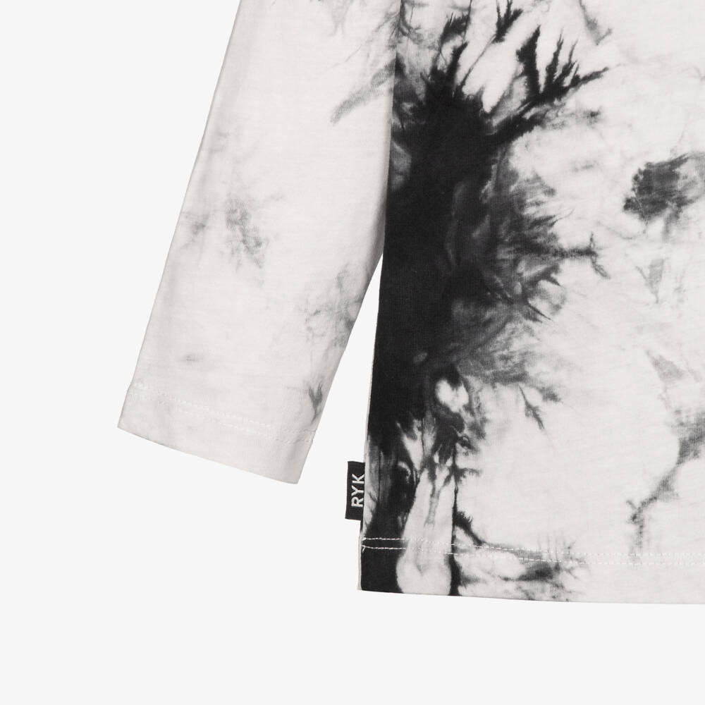 Rock Your Baby-Grey Ace Print Ls T-shirt | Childrensalon Outlet