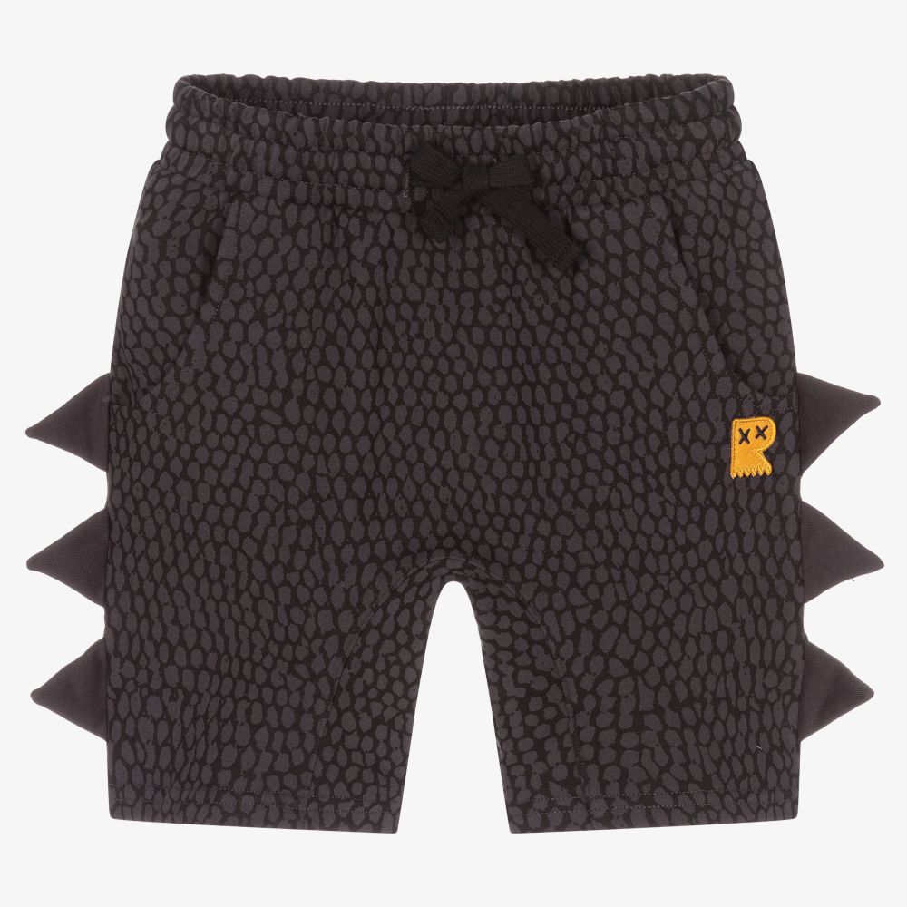 Rock Your Baby - Grey Dino Scales Shorts | Childrensalon