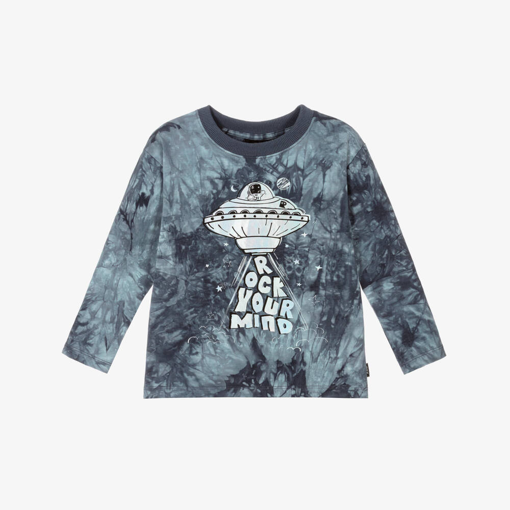 Rock Your Baby-Grey Ufo Print Ls T-shirt | Childrensalon Outlet